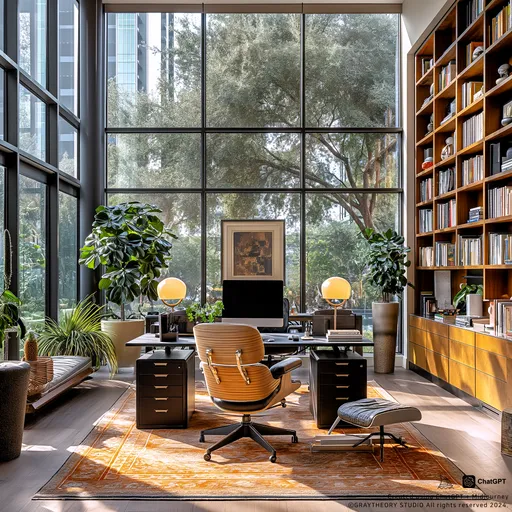 Просторный офис с фронтальным видом, Herman Miller A...