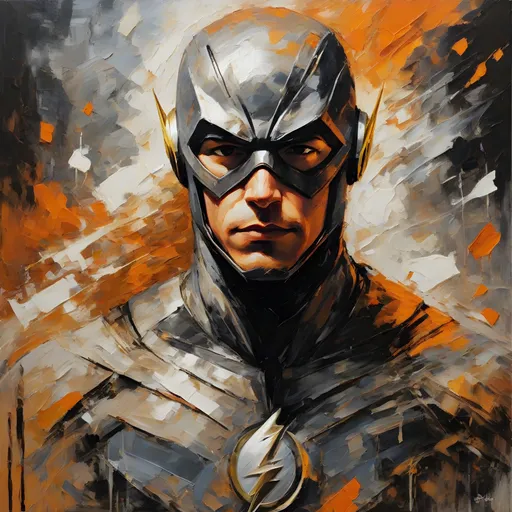 the flash, техника impasto, масляная живопись, совр...