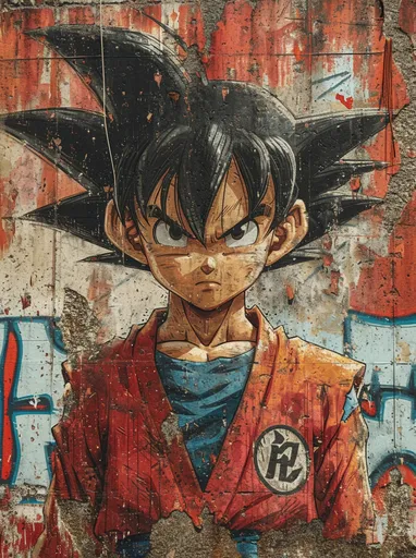 dragon ball, портрет dr goku, в стиле ...