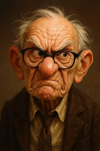 Выразительная карикатура в стиле pixar, нереально обаятельный…