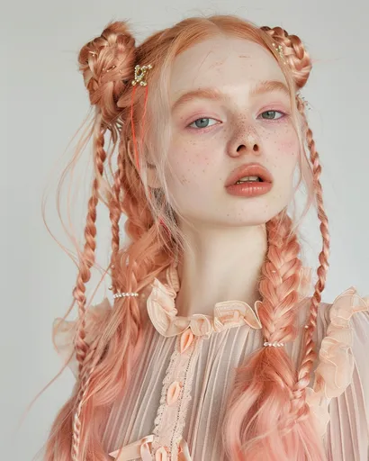 Модель с подиума Vogue с длинными косичками в стиле…