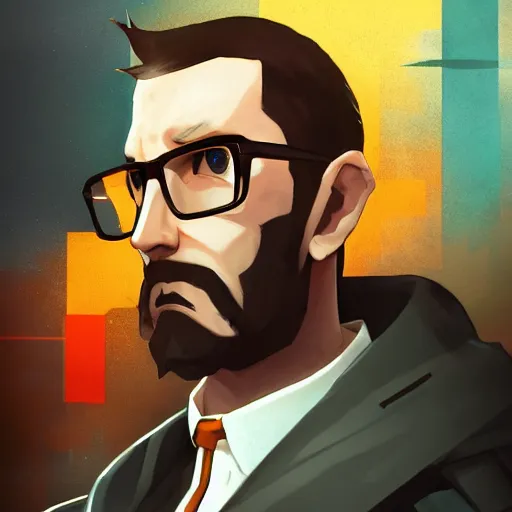Высококачественный портрет Гордона Фримена из HL2. ...