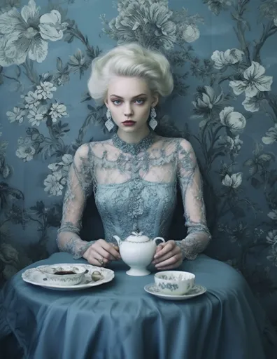 женщина, сидящая за столом, авторства Valerie Petts, tumblr...